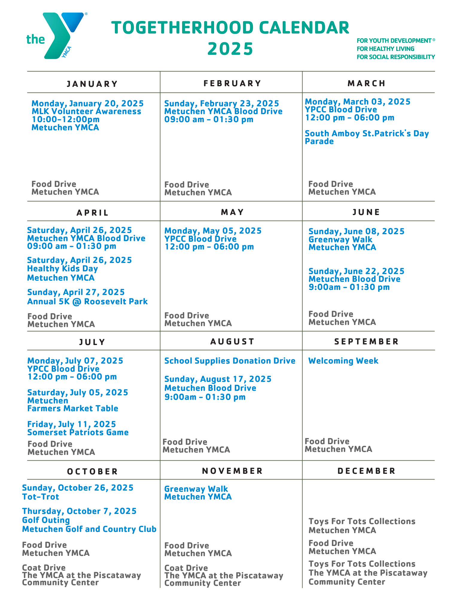 Togetherhood Calendar 2025